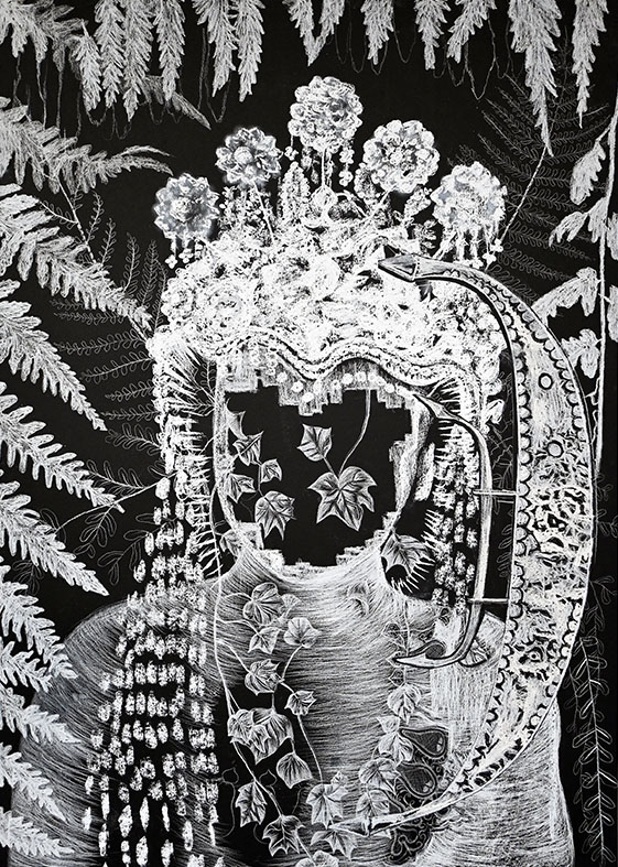 drawing The Disappearance of Tina, 100 x70 cm. 2023