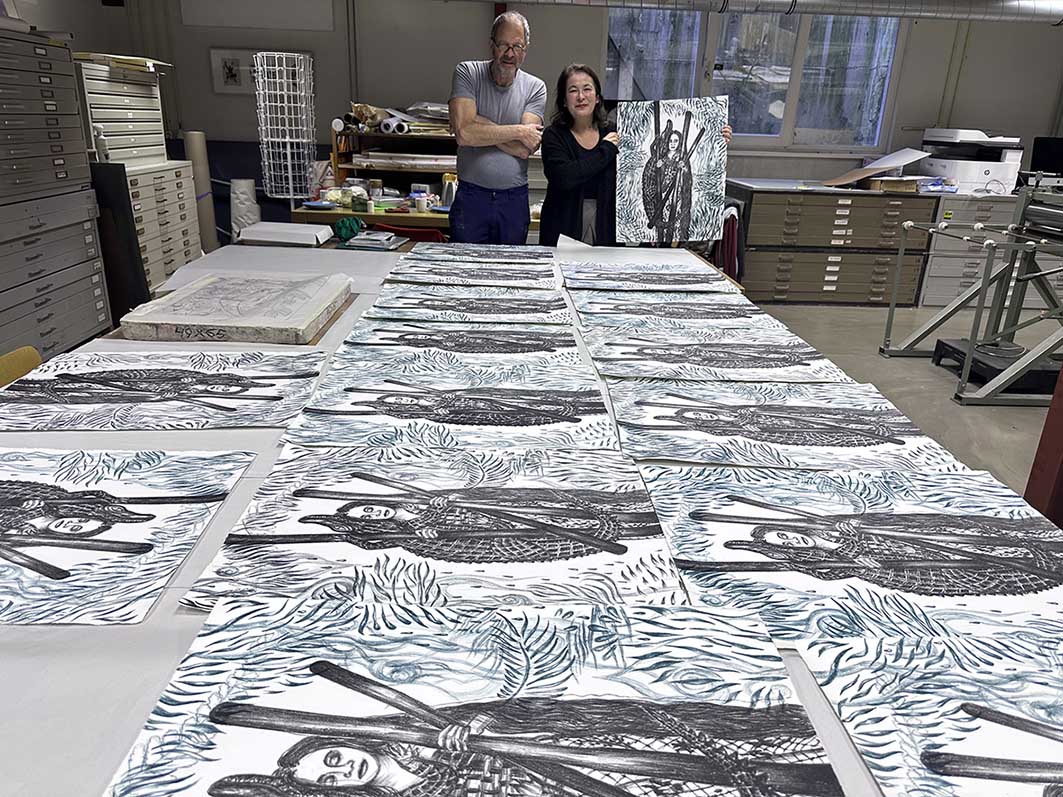 Aad Hekker en Danielle Lemaire Jaarprent Basement Press Diepenheim 2025